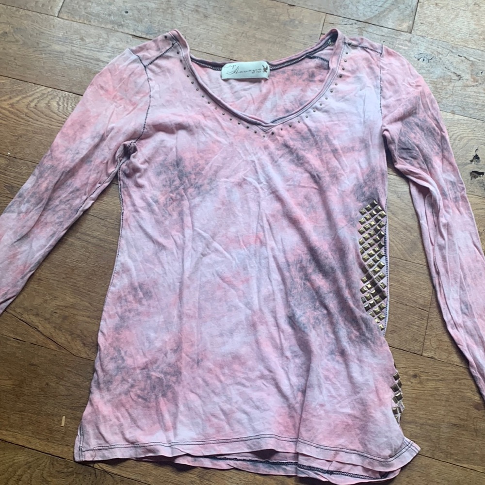 Long sleeve studded shirt